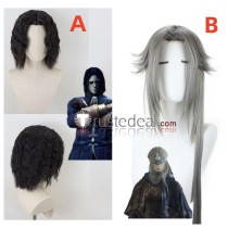 Dark Souls 3 Fire Keeper Orbeck of Vinheim Grey Black Styled Cosplay Wig