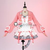 Love Live! Nozomi Tojo Lovely Scottish Fold Pink Dress Cosplay Costume