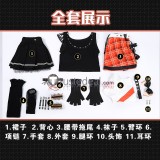 Love Live Rock Nico Yazawa Honoka Kousaka Maki Nishikino Black Cosplay Costume