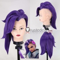 Overwatch Sombra Purple Styled Cosplay Wig