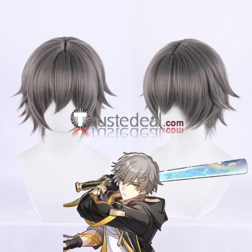 Honkai Star Rail HSR Trailblazer Male Female Protagonist Jiaoqiu Rappa Black Grey Pink Cosplay Wig