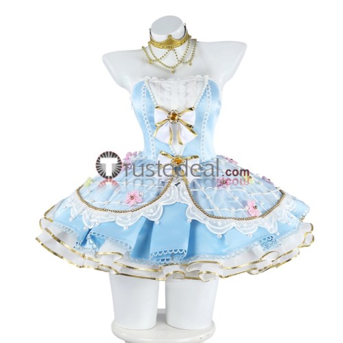 Love Live Eli Ayase True Arabesque Ballet Blue White Dress Cosplay Costume