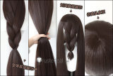 Versatile Thickened Hair Volume White Gray Black Cosplay Wigs 100cm