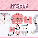 Love Live! Nozomi Tojo Lovely Scottish Fold Pink Dress Cosplay Costume
