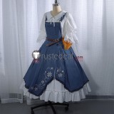 Arknights Echo of Bagpipes Denim Blue White Dress Cosplay Costume