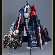 Arknights Rosa Poca Default Outfit Blue Coat Cosplay Costume