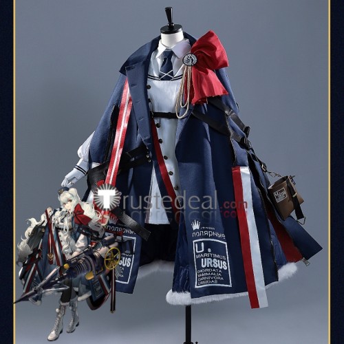 Arknights Rosa Poca Default Outfit Blue Coat Cosplay Costume