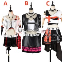 Love Live Rock Nico Yazawa Honoka Kousaka Maki Nishikino Black Cosplay Costume