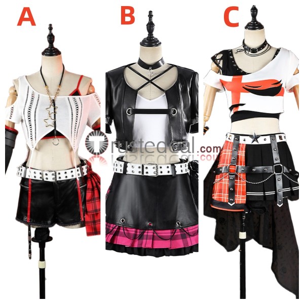 Love Live Rock Nico Yazawa Honoka Kousaka Maki Nishikino Black Cosplay Costume