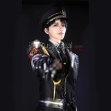Love and Deepspace Caleb Far Space Military Uniform Black Cosplay Costume