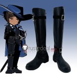 Limbus Company Heathcliff Sinclair Jia Qiu Hong Lu Lei Heng Red Black Cosplay Shoes Boots