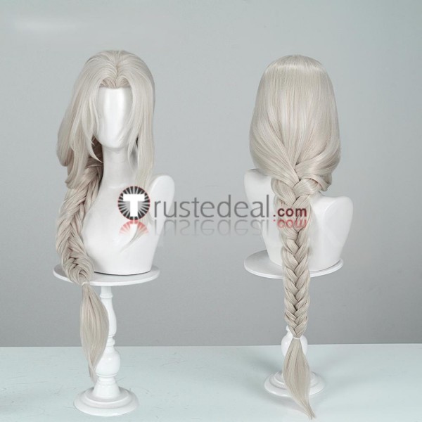 Dark Souls 3 Fire Keeper Light Grey Cosplay Wig 80cm