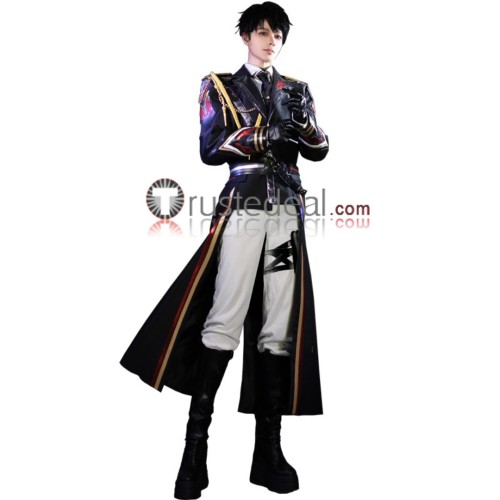 Love and Deepspace Caleb Far Space Military Uniform Black Cosplay Costume