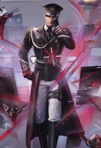 Love and Deepspace Caleb Far Space Military Uniform Black Cosplay Costume