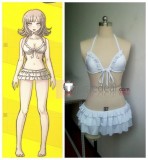 Super Danganronpa 2 Goodbye Despair Academy Chiaki Nanami White Swimsuit Bikini Cosplay Costume