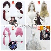Arknights Rosa Роса Ji Blue Poison Hoederer Grey Pink Cosplay Wig