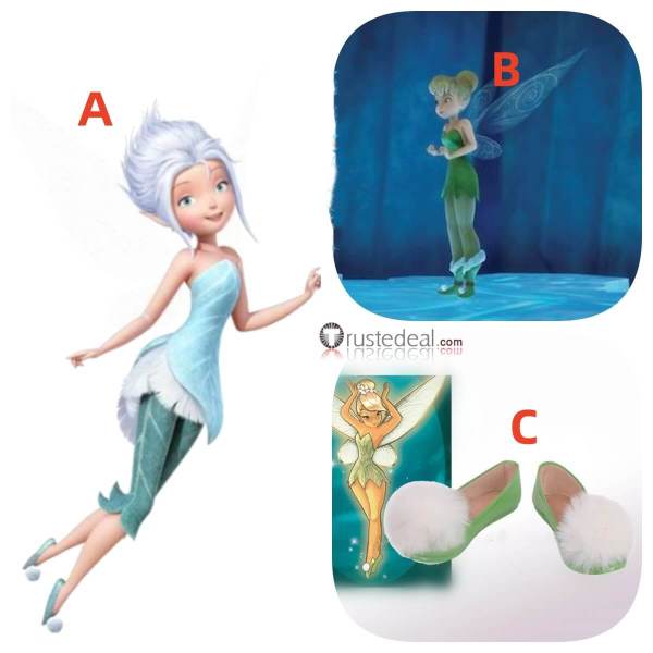 The Pirate Fairy Secret of the Wings Periwinkle Tinker Bell Peri Tink Cosplay Shoes Boots