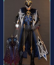 Genshin Impact II Capitano The Captain Black Grey Set Cosplay Costume
