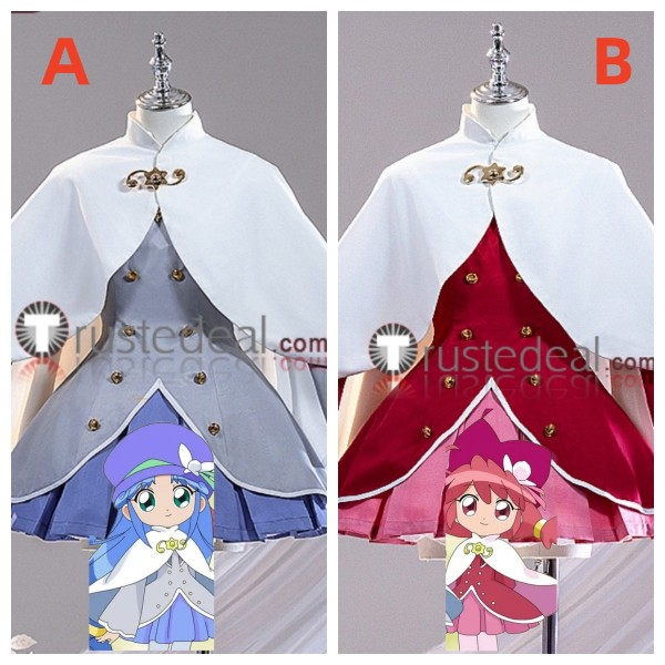 Fushigiboshi no Futagohime Twin Princess of Wonder Planet Rein Fine Pink Blue Uniform Cosplay Costume