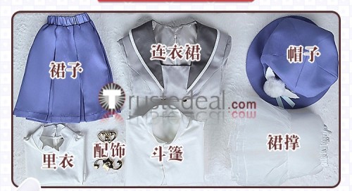 Fushigiboshi no Futagohime Twin Princess of Wonder Planet Rein Fine Pink Blue Uniform Cosplay Costume