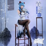 Miaowu Meow House Genshin Impact Ganyu Blue and White Porcelain Cheongsam Cosplay Costume