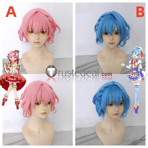 Prism Paradise PriPara Reona West Dorothy West Pink Blue Styled Cosplay Wig