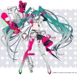 Vocaloid Hatsune Miku 2025 Racing Blue Green Silver Ponytails Styled Cosplay Wig