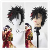 Shuumatsu no Valkyrie Record of Ragnarok King Qin Shi Huang Ying Zheng Black Red Styled Cosplay Wig