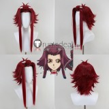 YuGiOh GX 5D Akiza Izinski Wine Red Styled Cosplay Wig