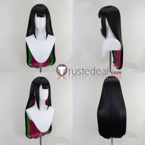 Beyblade X Multi Nana-iro Ekusu Kurosu Jaxon Cross Highlights Black Blue Styled Cosplay Wig