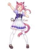 Uma Musume Pretty Derby Neo Universe Haru Urara Highlights Yellow Blue Pink Styled Cosplay Wig
