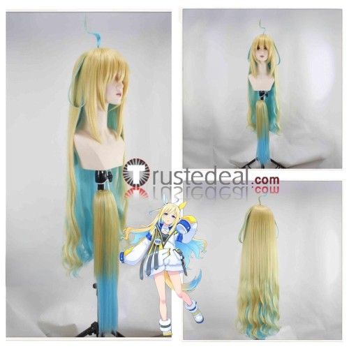 Uma Musume Pretty Derby Neo Universe Haru Urara Highlights Yellow Blue Pink Styled Cosplay Wig