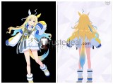 Uma Musume Pretty Derby Neo Universe Haru Urara Highlights Yellow Blue Pink Styled Cosplay Wig