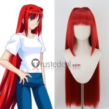 Tsukihime Aoko Aozaki Brown Red Styled Cosplay Wig