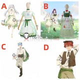 Frieren Beyond Journey's End KFC Collaboration Frieren Fern Stark Himmel Green Beige Cosplay Costume