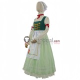 Frieren Beyond Journey's End KFC Collaboration Frieren Fern Stark Himmel Green Beige Cosplay Costume