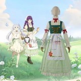 Frieren Beyond Journey's End KFC Collaboration Frieren Fern Stark Himmel Green Beige Cosplay Costume