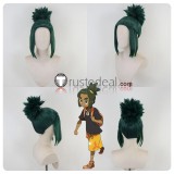 Pokemon Scarlet and Violet Drayton Kakitsubata Sun and Moon Hau Pokemon ReBurst Ryouga Prestyled Green White Cosplay Wig