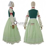 Frieren Beyond Journey's End KFC Collaboration Frieren Fern Stark Himmel Green Beige Cosplay Costume