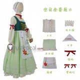 Frieren Beyond Journey's End KFC Collaboration Frieren Fern Stark Himmel Green Beige Cosplay Costume