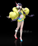 Black 2 and White 2 Elesa Black Purple Blue Styled Cosplay Wig