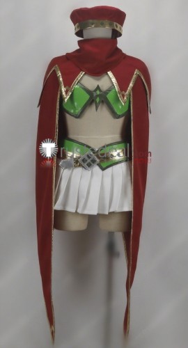 Queen's Blade Alleyne Combat Instructor Red Green Cosplay Costume