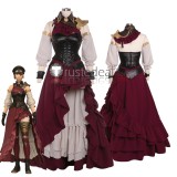 Final Fantasy XIV FF14 FFXIV Neo-Ishgardian Maiming Set Female Red Steampunk Cosplay Costume