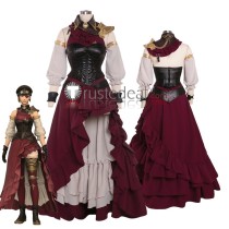 Final Fantasy XIV FF14 FFXIV Neo-Ishgardian Maiming Set Female Red Steampunk Cosplay Costume