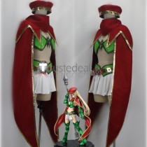 Queen's Blade Alleyne Combat Instructor Red Green Cosplay Costume