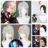 Limbus Company Gregor Faust Silver Brown Styled Cosplay Wig