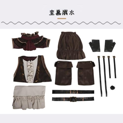 Final Fantasy XIV FF14 FFXIV Eden Healing Set Female Brown Cosplay Costume