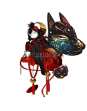 Onmyoji Arena Menreiki Awakened Black Red Cosplay Costume