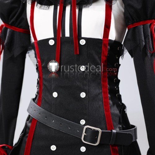 Guilty Crown EGOIST Inori Yuzuriha Black Gothic Cosplay Costume