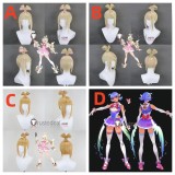 Overwatch 2 Mythic Skin Juno Hear of Hope Juno Kiriko Golden Blonde Highlights Styled Cosplay Wig